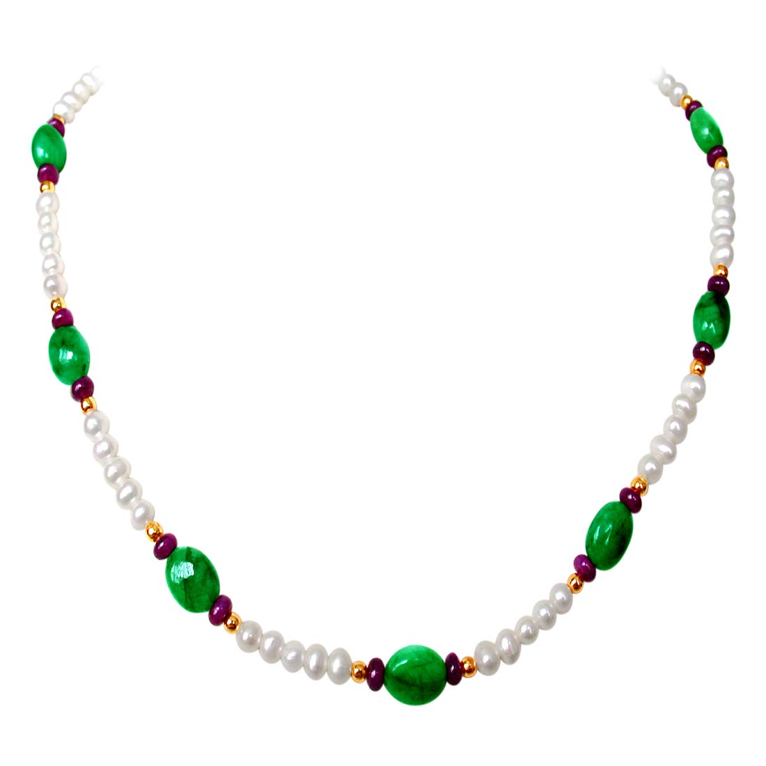 Pearl Precious Stone Necklace