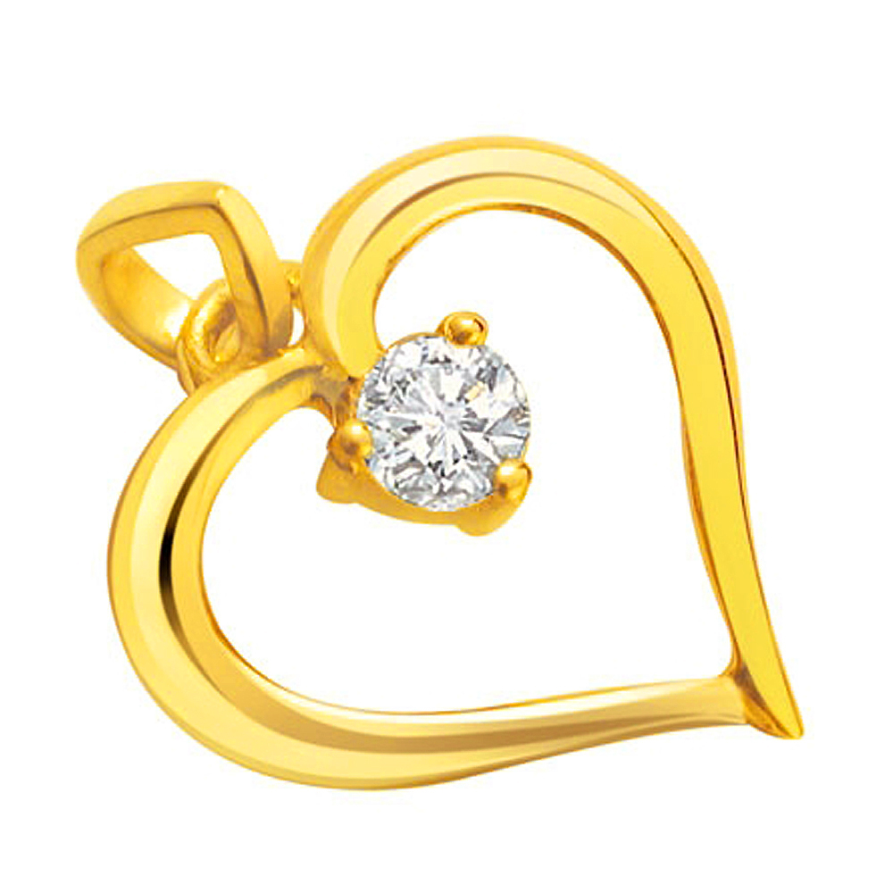 Love Is In The Heart Real Natural Solitaire Diamond Pendant In 18kt - let s drum baldi s basics roblox wiki fandom