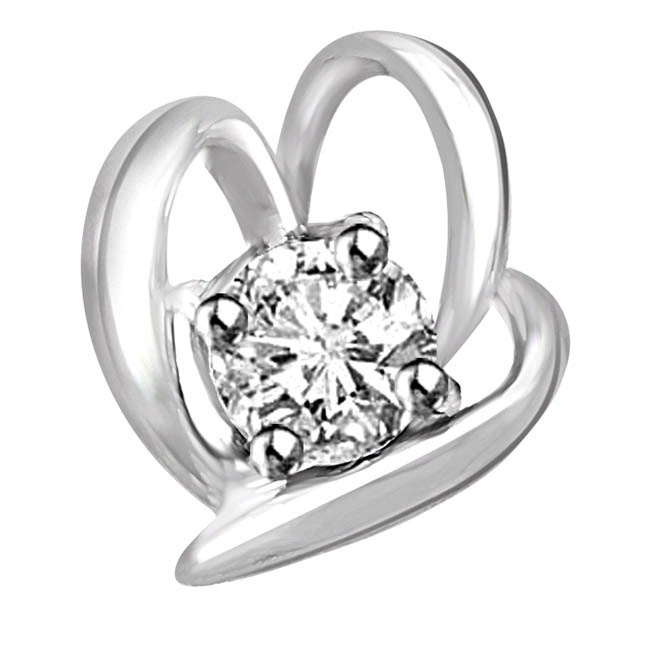 White Gold Pendants, Buy Certified Diamond Jewelry Online - Surat Diamond