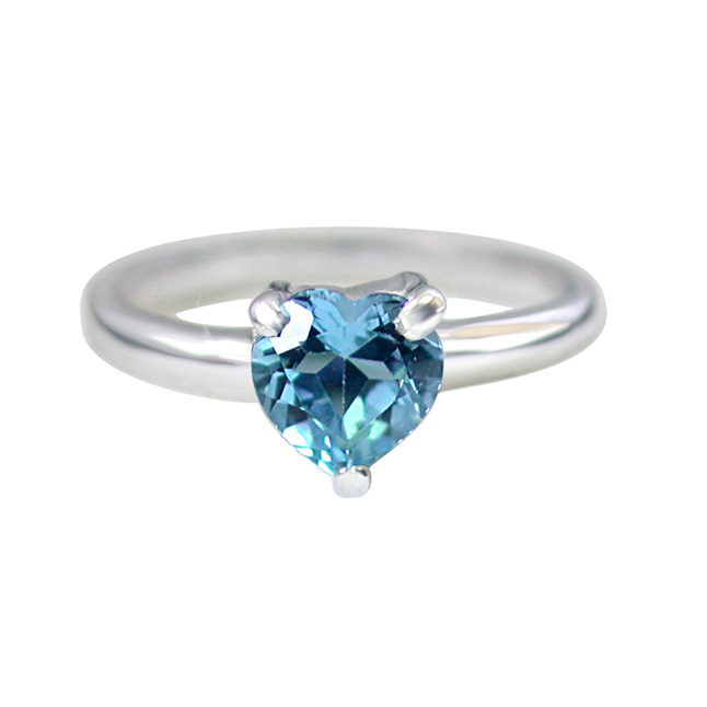 Buy 1ct Heart Shape Brilliant Swiss Blue Topaz Sterling Silver Love