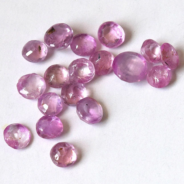 18/2.72cts Light Pink Natural Round Faceted Transparent Ruby Gemstones for Astrological Purpose (
