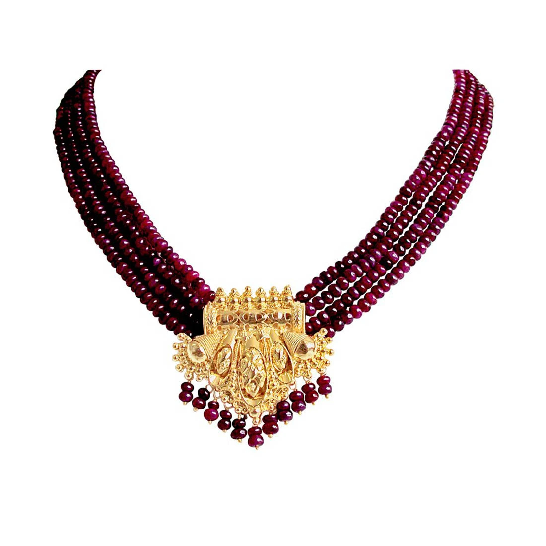 100% Real 18K Gold Natural And Real Ruby Pendant Ruby necklace For Women