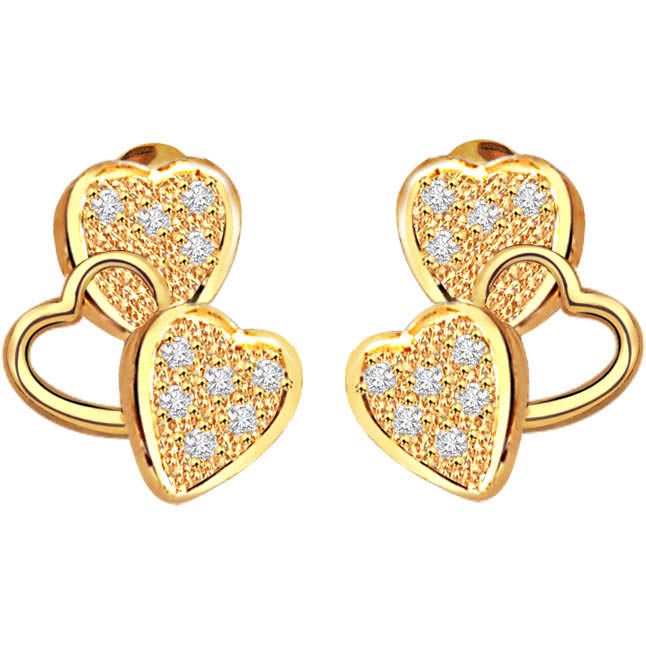 Heart Shaped Earrings| Wholesale Diamond, Gold, Silver Earrings |Latest ...