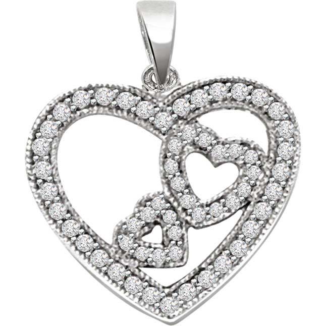 Queen Of Heart Diamond Pendants | Surat Diamond Jewelry