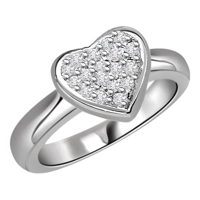 0.44 Cts Diamond Heart Shape Rings -Sdr402 Heart Shape Diamond Rings ...