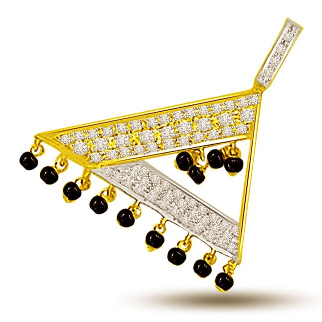 Symbol Of Energy Diamond Mangalsutra Pendant