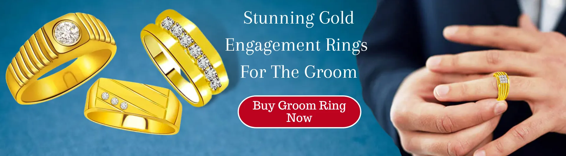 Gold engagement ring sale for groom