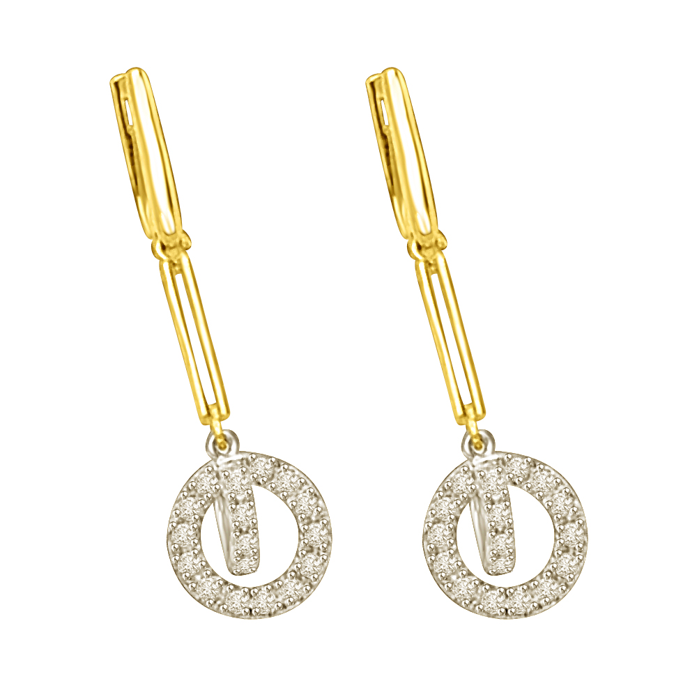 Dangling Rounds Long & Hanging Diamond Earring Pair For Her (ER436)