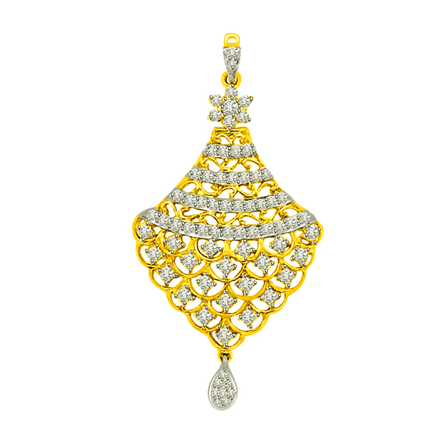 Indian Royalty - Real Diamond Pendant (P1227)