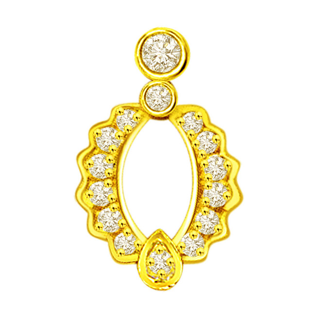 0.20cts Elegant Curves Real Diamond Pendant (P631)