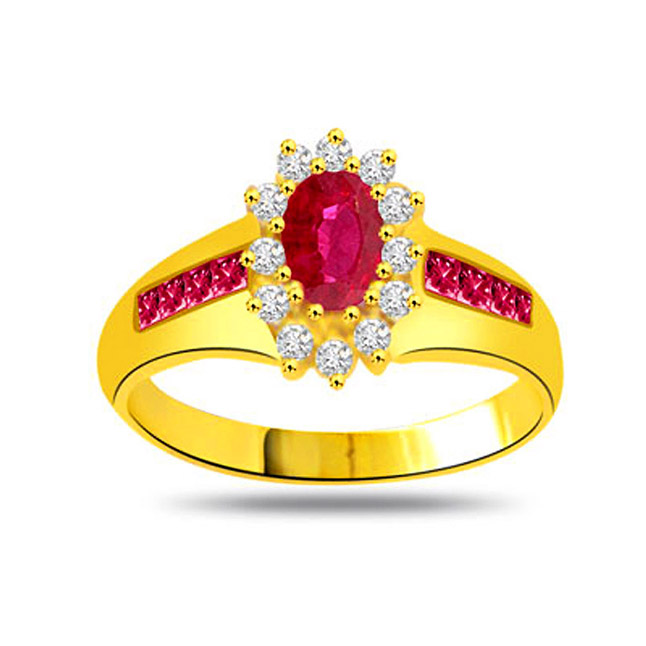 0.15cts Real Diamond & Ruby Ring (SDR975) 