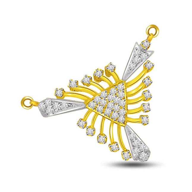 Sparkle Of Life Two Tone Diamond & Gold Pendant (DN223) 