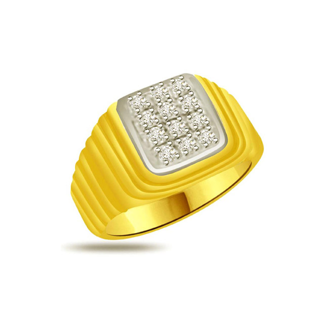 Shimmer Real Diamond Gold Ring (SDR929) 