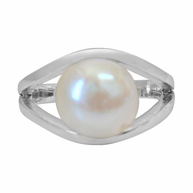 5.00cts Big Real Pearl & 925 Sterling Silver Ring for Astrological Power for All (PSR7)