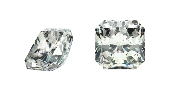 Radiant cut diamond