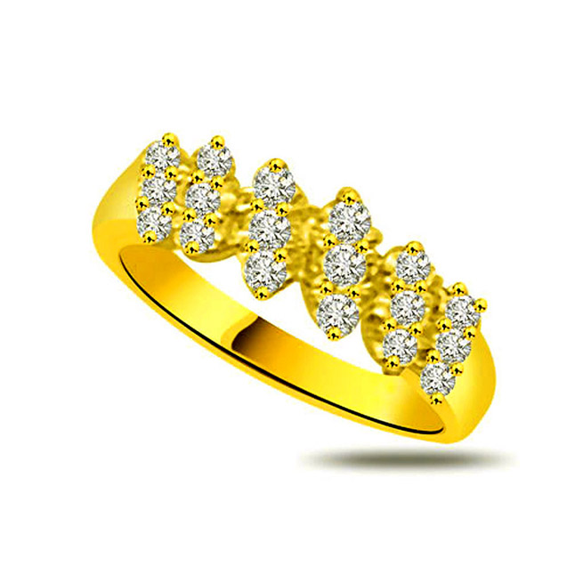 Shimmer Real Diamond Gold Ring (SDR932)