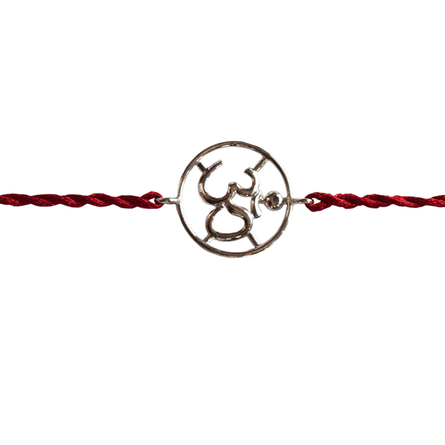 Divine Om Silver Rakhi (SNSR65)