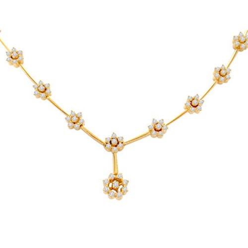 1.76 cts Flower Shape Diamond Necklace (DN28)