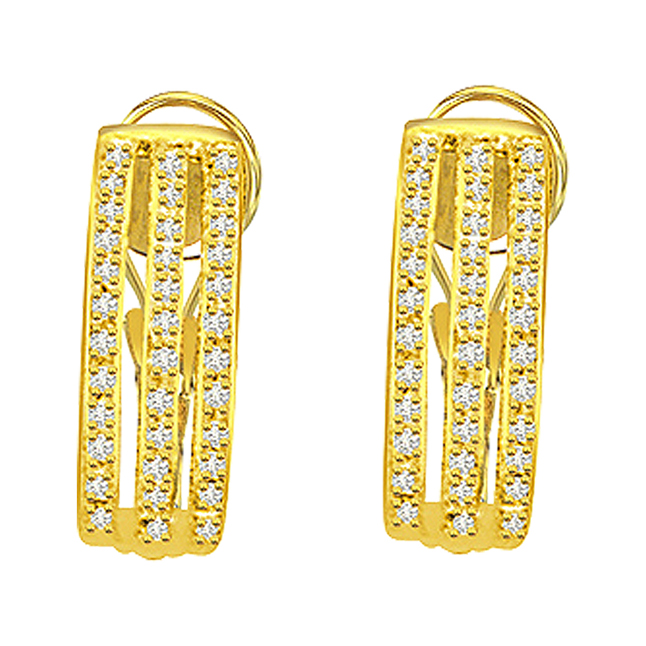 Regaling Rectangles - Real Diamond Balis & Hoops (ER134)