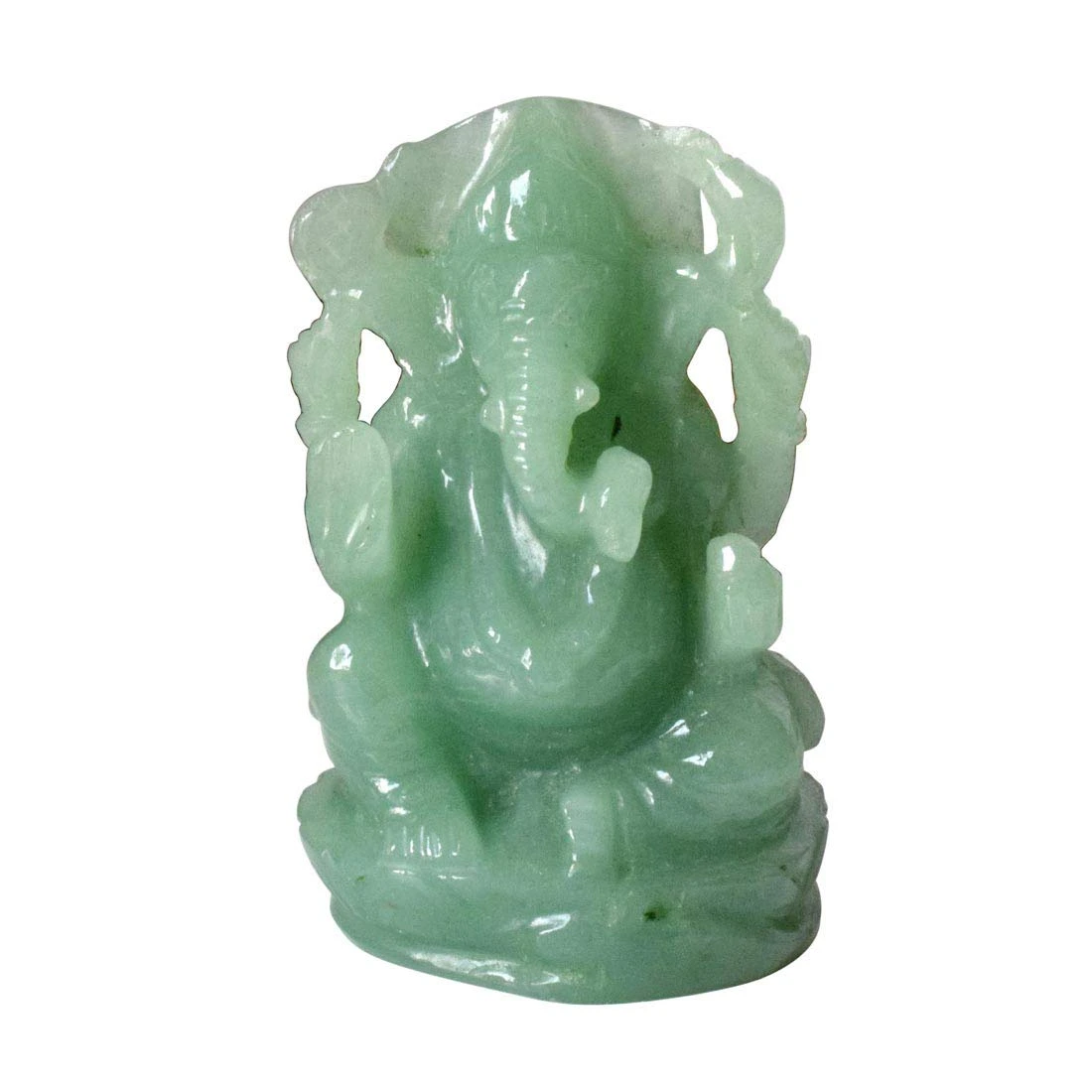 291 cts Lord Ganesh God Ganpati Ganesha Real Natural Aventurine Idol Murti (SGP25)