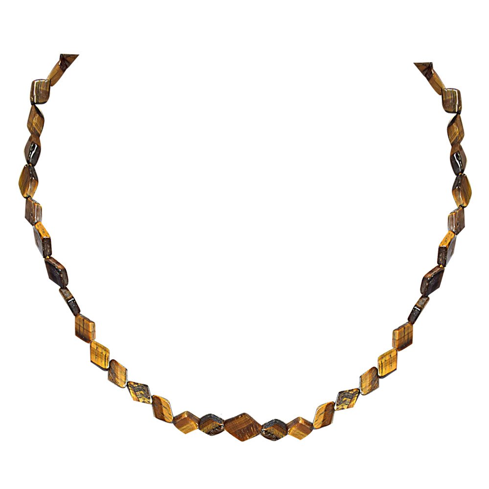 A Classy Indian Accessory - Single Line Real Kite Shape Tiger Eye Necklace for Women (SN754)