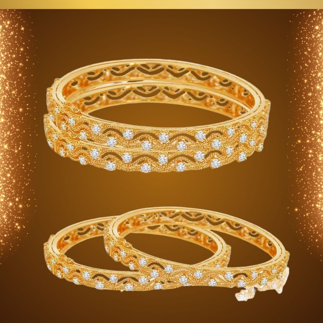 Trendy Twister 3.52cts Fine Round Diamond Bangle Pair (BG4352)