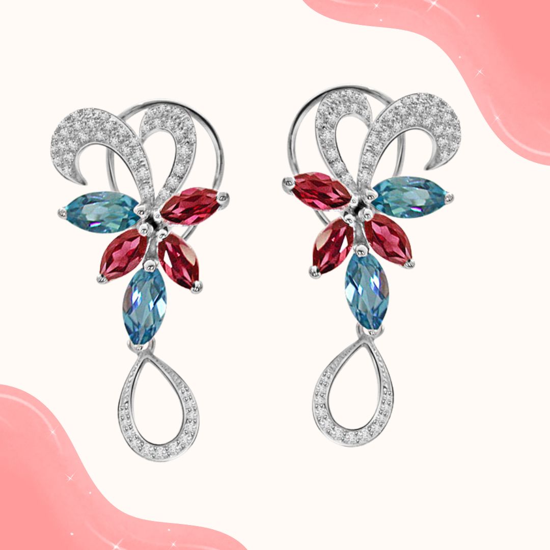 Feminine Grace - 0.56cts Diamond Earrings (BT12)