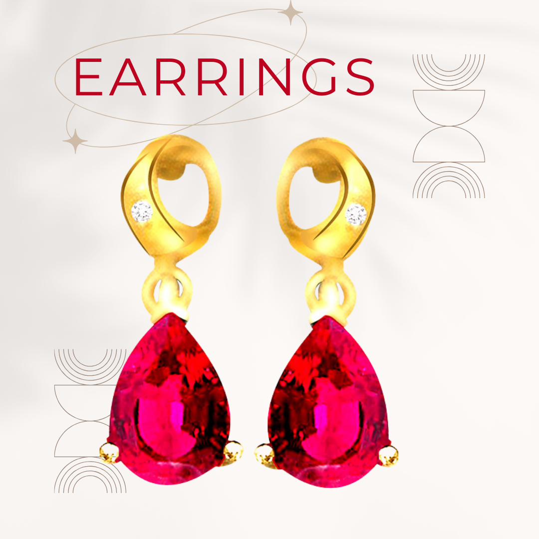 Fine Diamond & Ruby Earring (ER307)