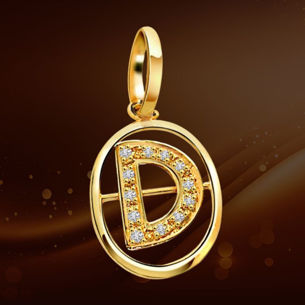 Initial Pendant - Real Diamond Pendant (P203)