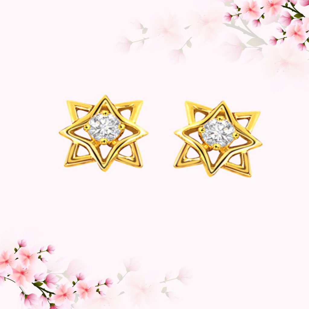 Starlight Star Shaped Diamond Earrings (S267)