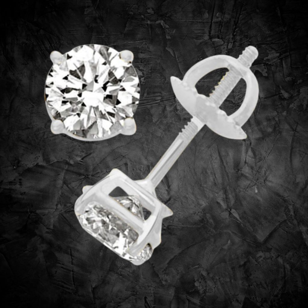 Dazzling Diamond Earrings in 14kt White Gold (DES50)