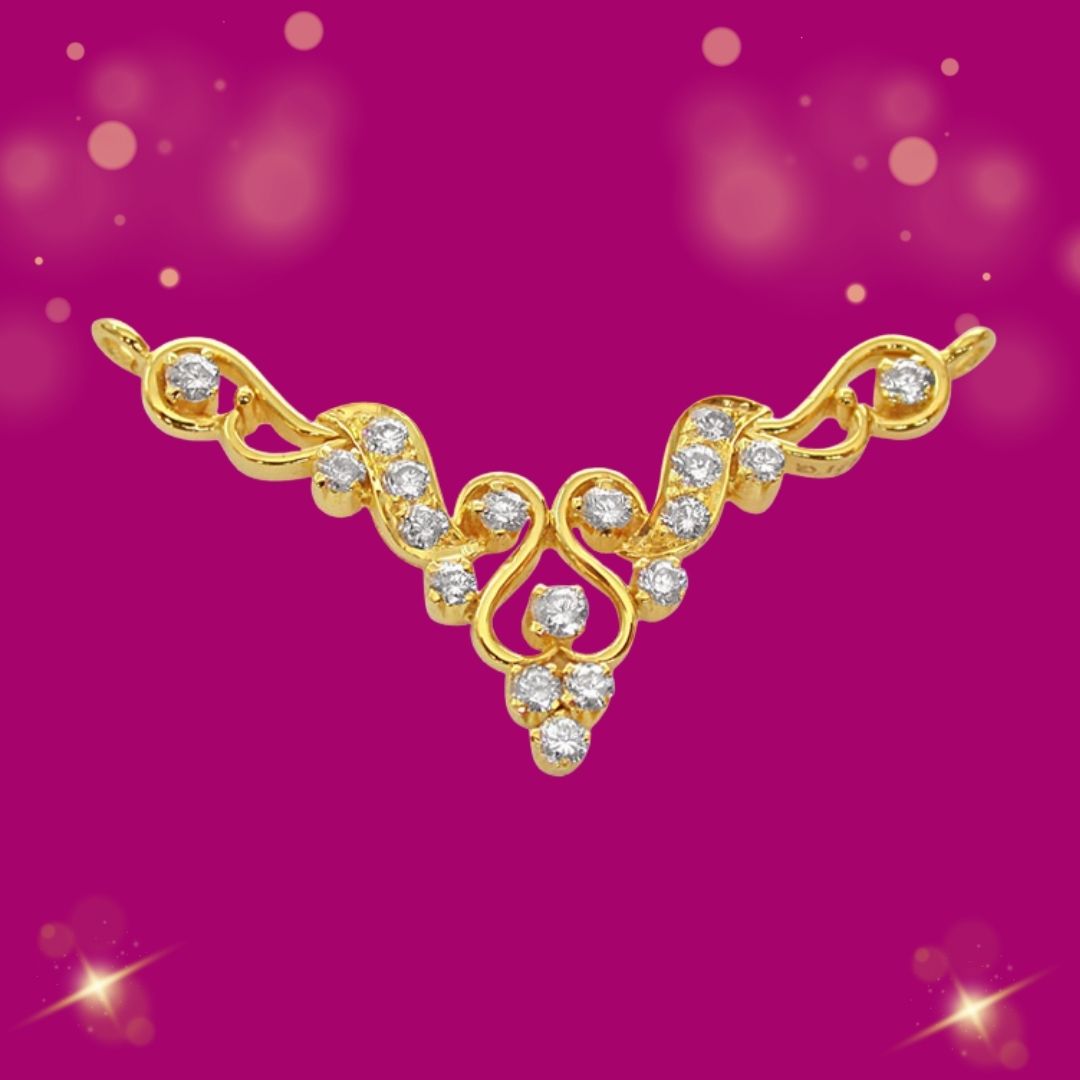 A Touch of Magic: Fairy Tale Diamond Gold Necklace Pendant (DN439)