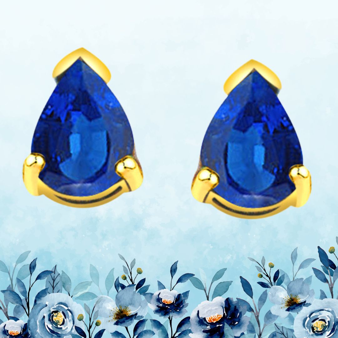 2.00 cts Pear Shape Sapphire Earring (ER302)