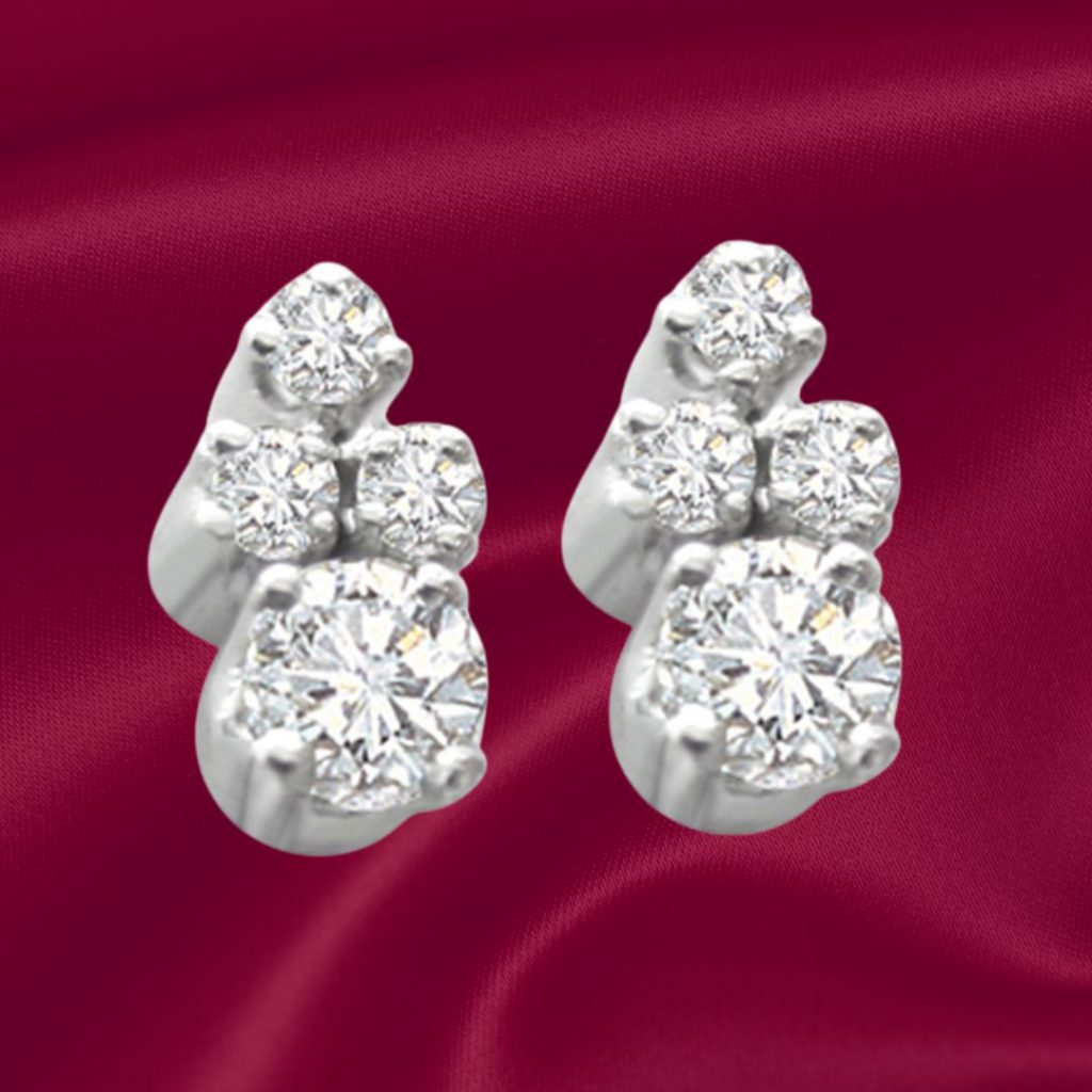 Mysterious Girl 0.20cts Real Diamond Earrings (ER36)