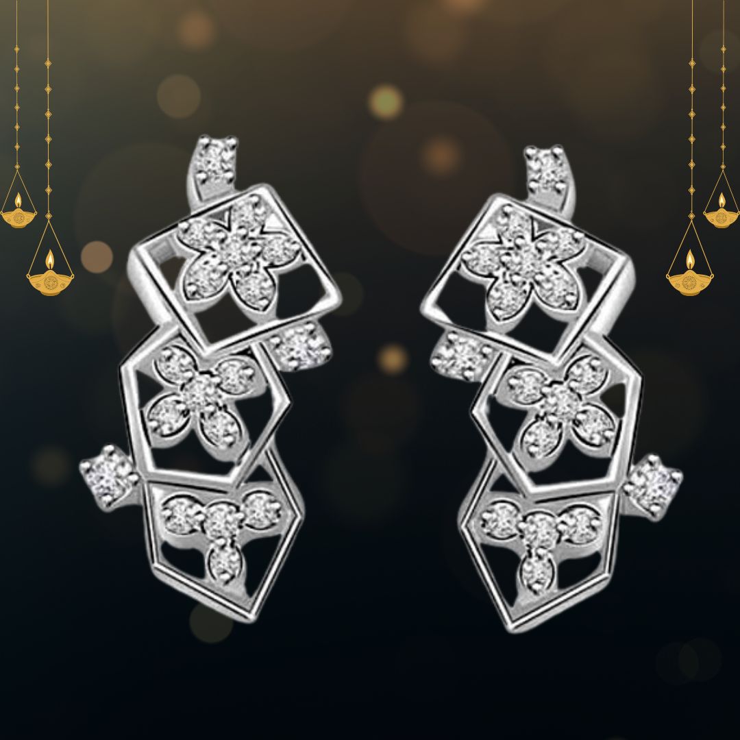 0.50 cts White Gold Diamond Earrings (ER394)