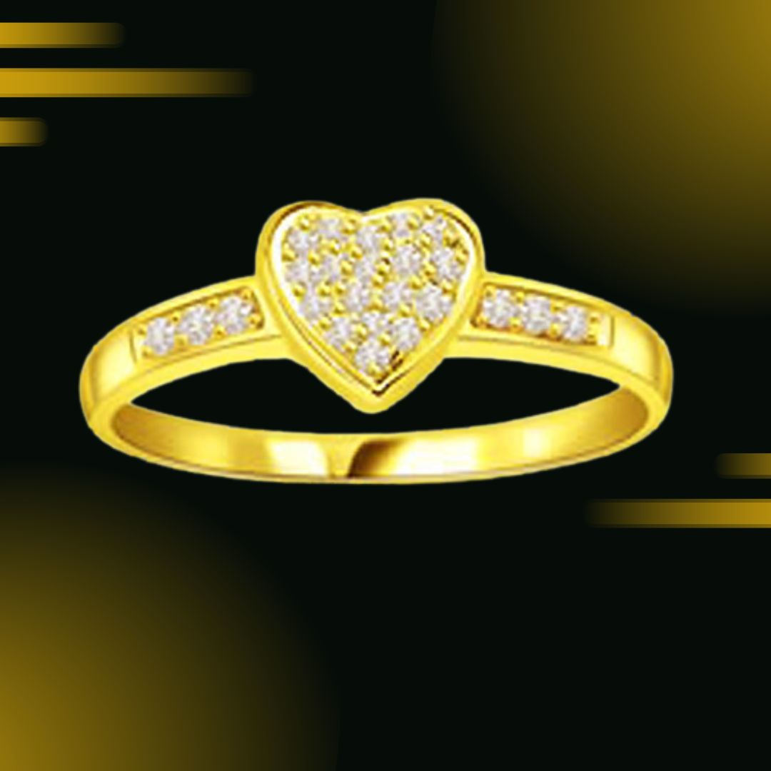 0.38cts Real Diamond Heart Shape Ring (SDR410)