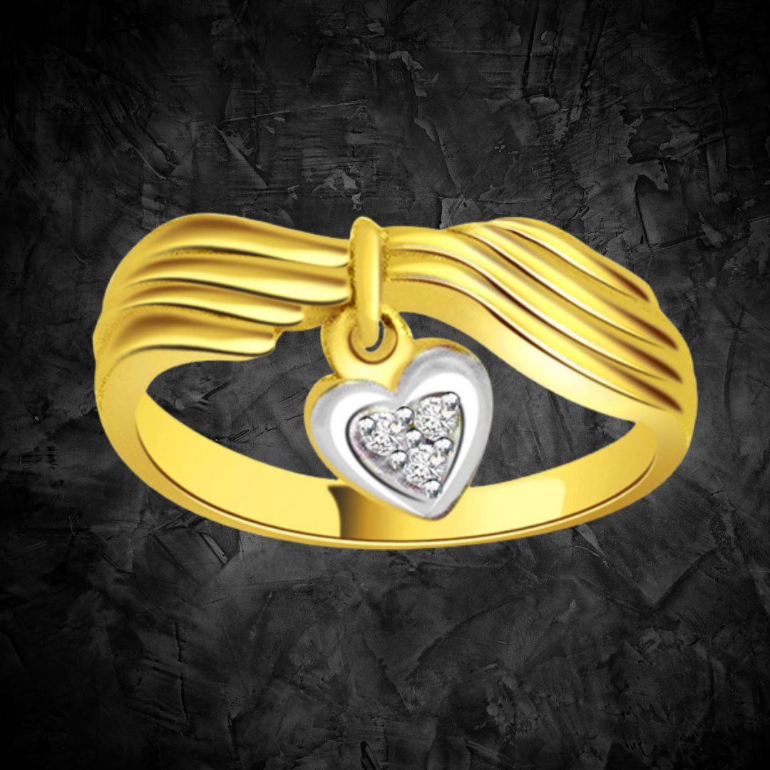 0.06cts Real Diamond Heart Shape 18kt Gold Ring (SDR448)