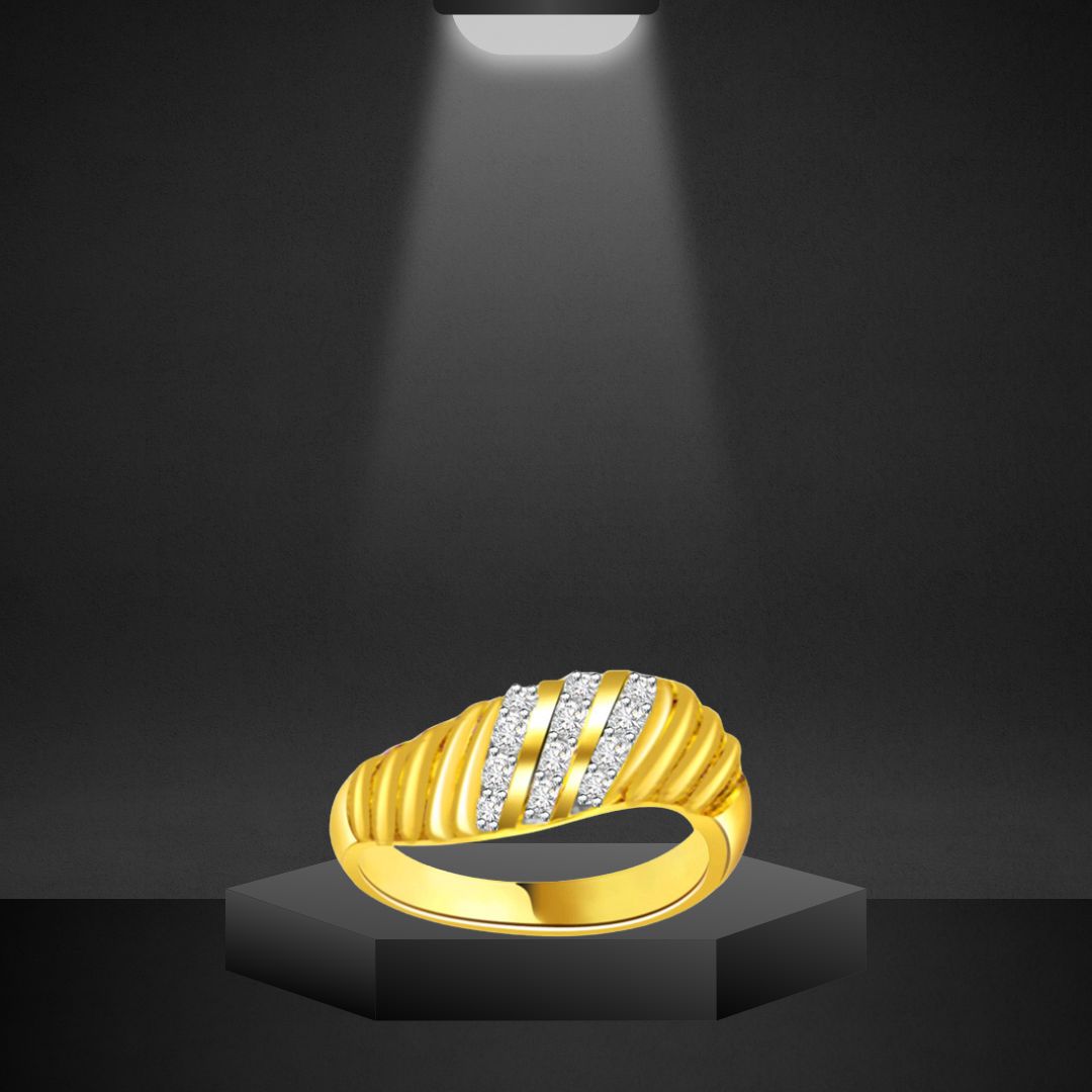 Designer Real Diamond Gold Ring (SDR456)