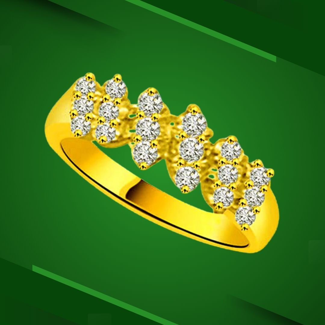 Shimmer Real Diamond Gold Ring (SDR932)