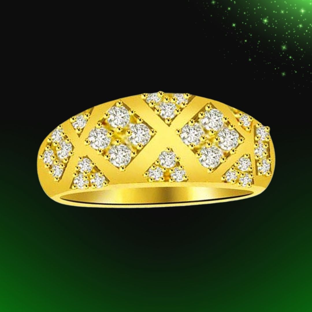 Classic Real Diamond Gold Ring (SDR948)