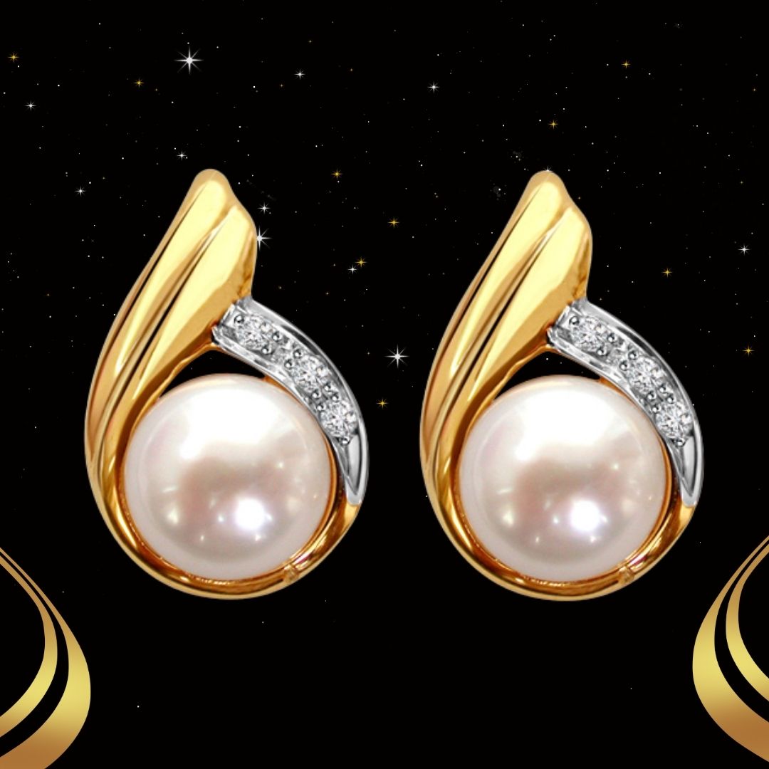 Shining Sitara Diamond Pearl Girl Earrings (ER69)