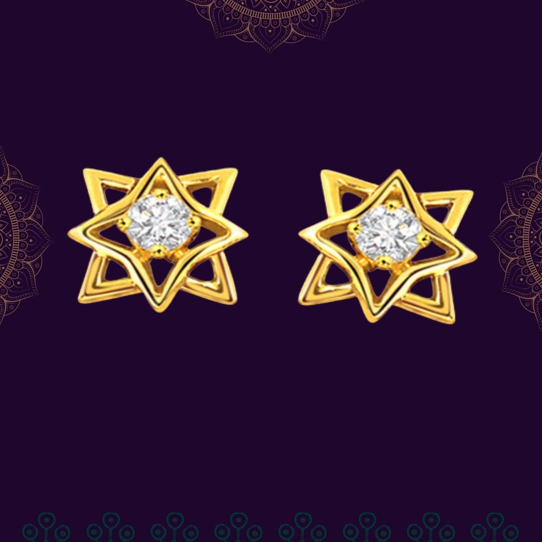 Starlight Star Shaped Diamond Earrings (S267)