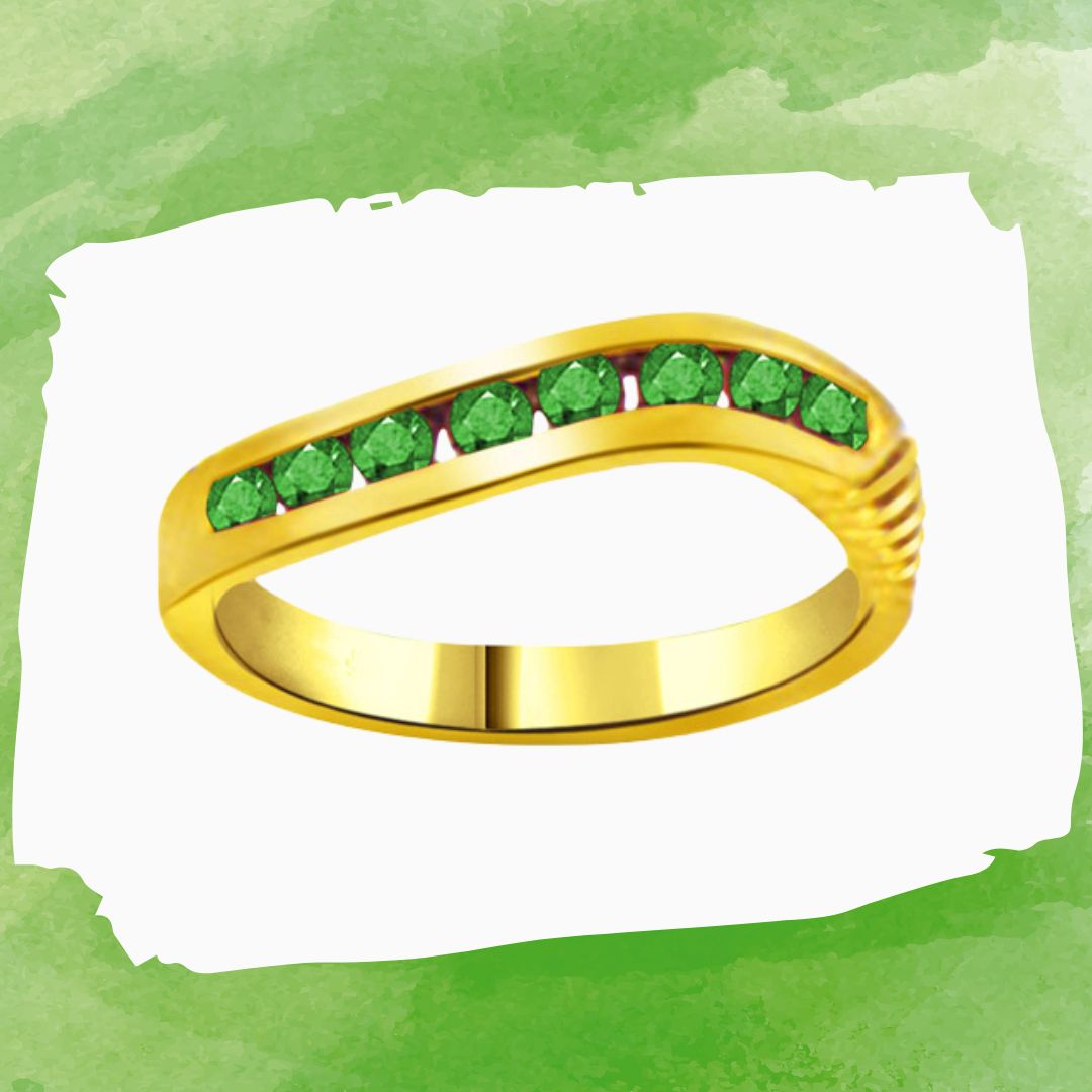 Garden of Emerald Fine Emerald Gold Ring (SDR1061)