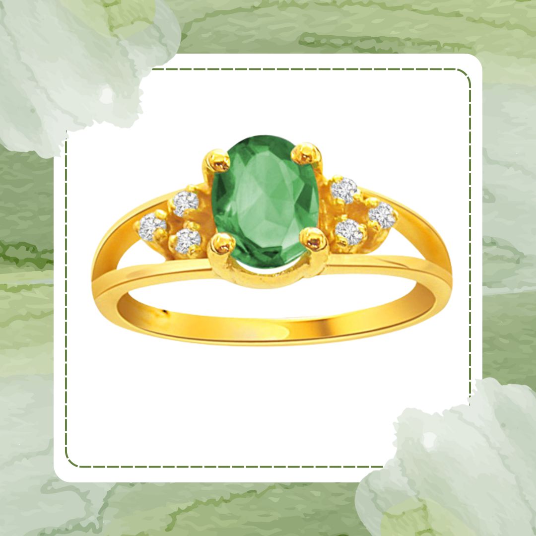 Kiss n Tell - Real Diamond & Emerald Ring (SDR129)