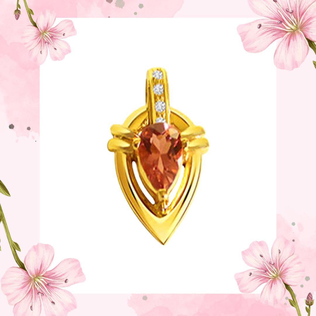 Picture of You - Real Diamond & Tourmaline Pendant (P32)