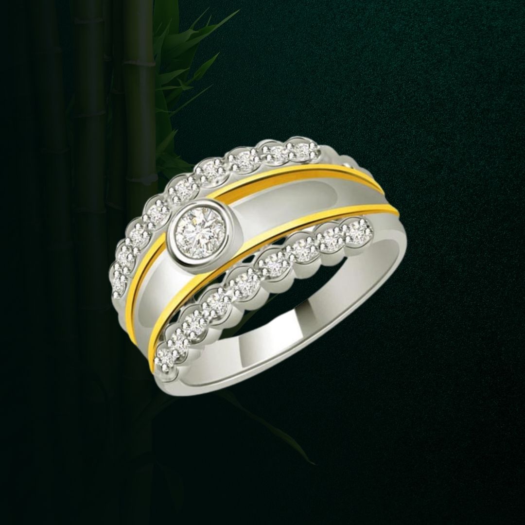 Classic Real Diamond Gold Ring (SDR715)