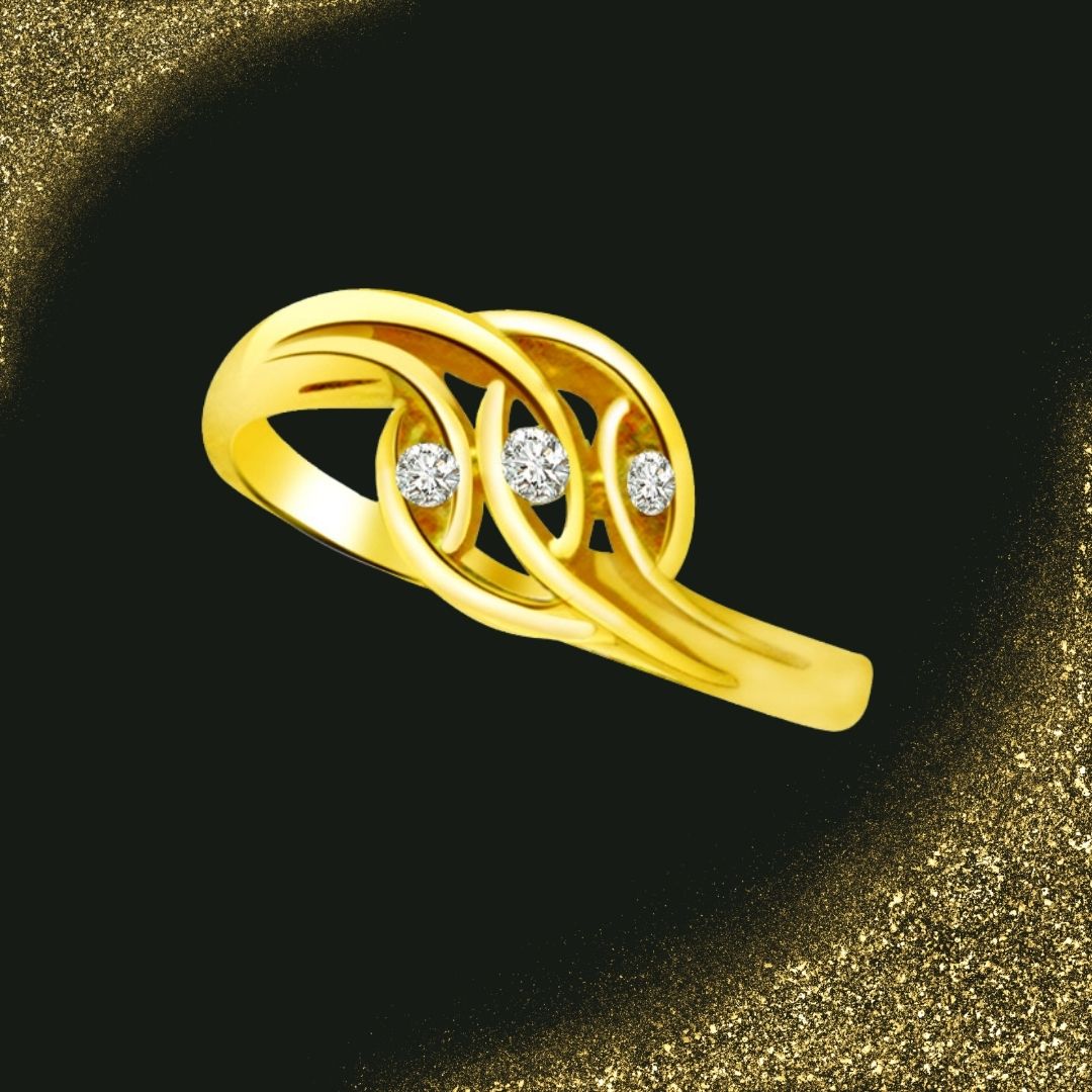 Trendy Real Diamond Gold Ring (SDR776)