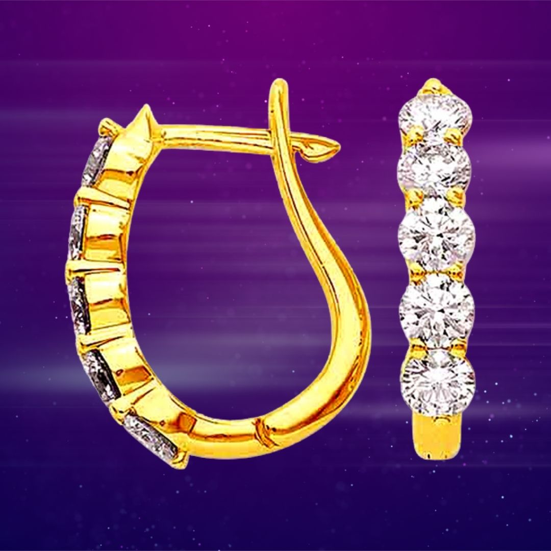 Whisper of Glamour: Elegant Enchantress Diamond Earrings