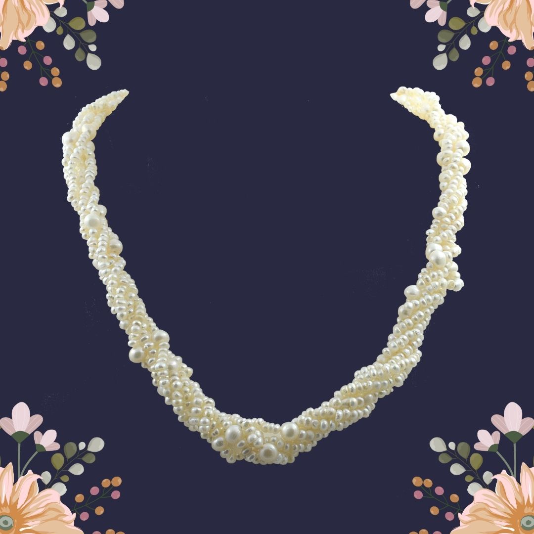 Unlock Your Inner Diva with the Twisted Freshwater Pearl Choker Necklace (SN1053)