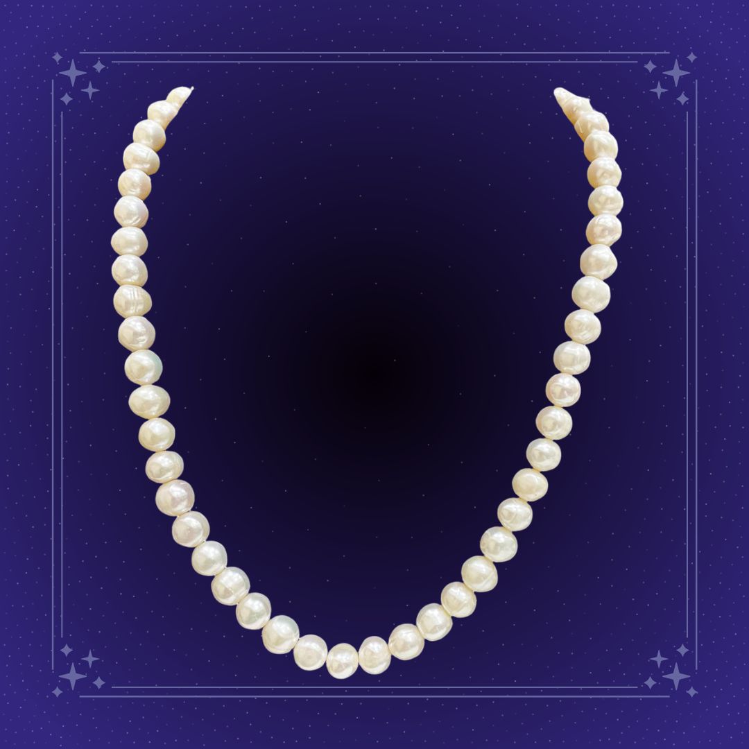 Discover the Radiance: Embrace the White Freshwater Pearl Necklace Today (SN1089)